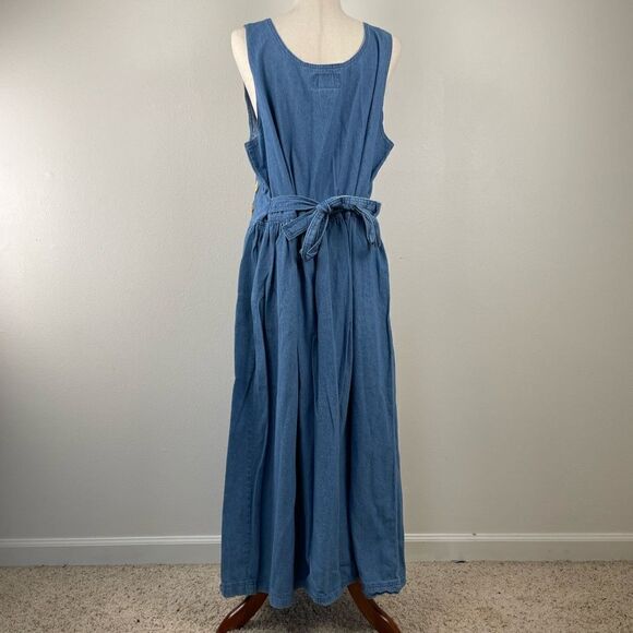 Dominion Apparel Denim Sleeveless Maxi Dress Size XL EUC - Picture 7 of 9